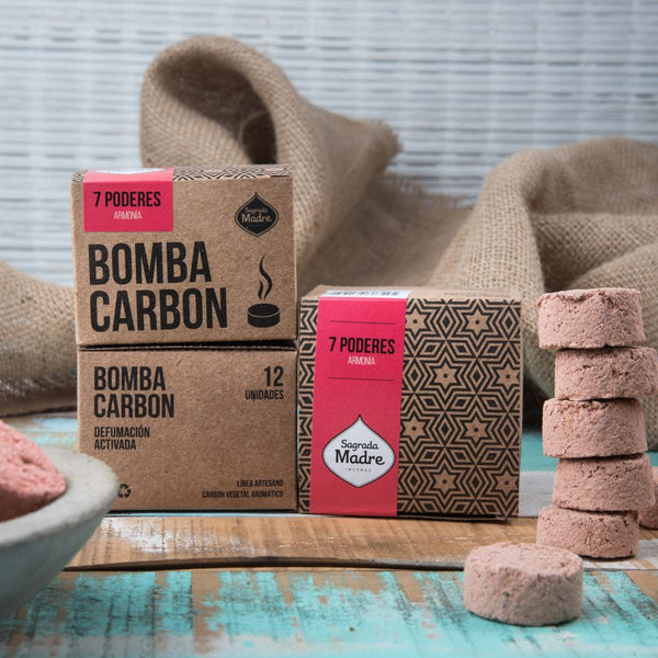 Bomba Carbón de Defumación Activada X12 – Sagrada Madre (elige tu variante)