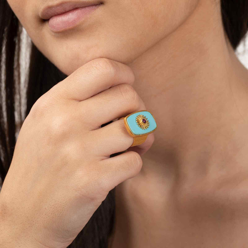 Anillo Equilibrio Turquesa