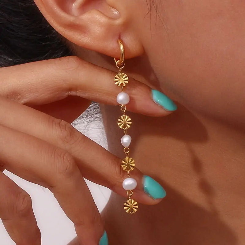 Pendientes Ríos de Luz – Perlas