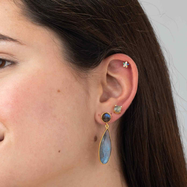 Pendientes Horizonte Azul – Calcedonia