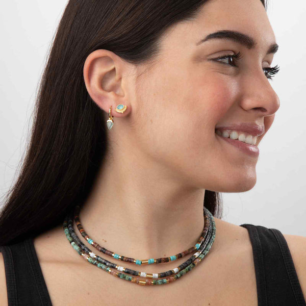 Pendientes Aurora Verde – Calcedonia