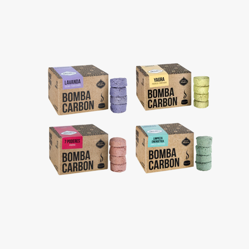 Bomba Carbón de Defumación Activada X12 – Sagrada Madre (elige tu variante)