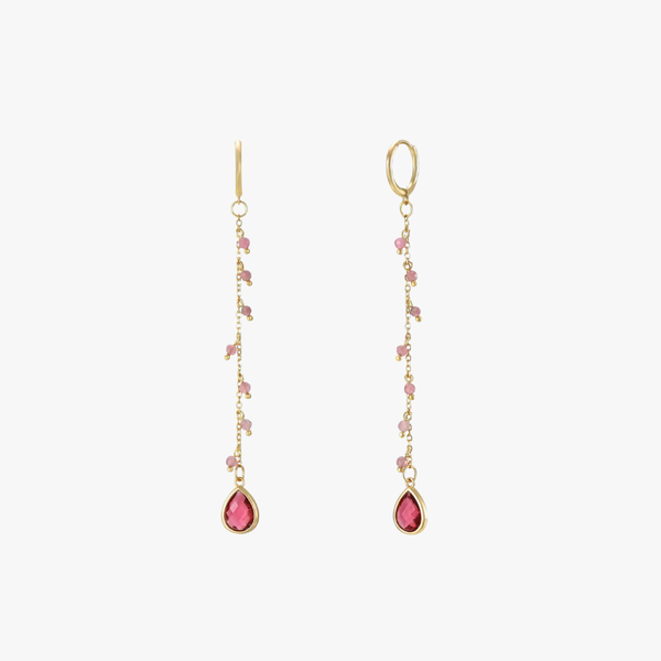 Pendientes Lagrimas del Alma – Turmalina Rosa