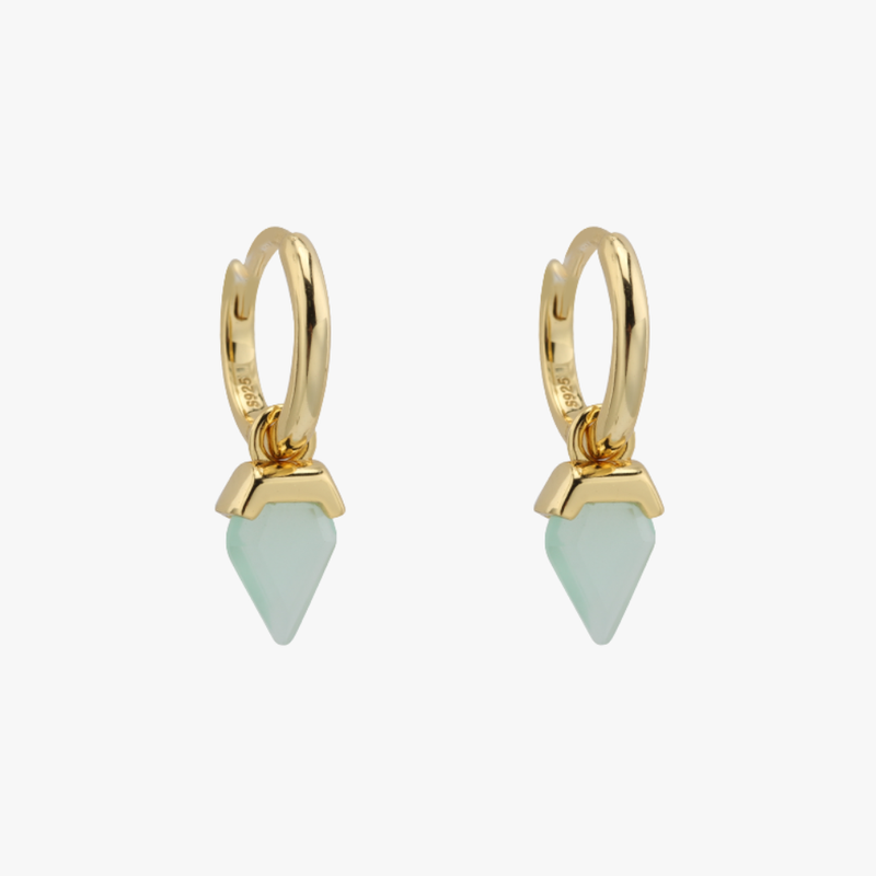 Pendientes Aurora Verde – Calcedonia