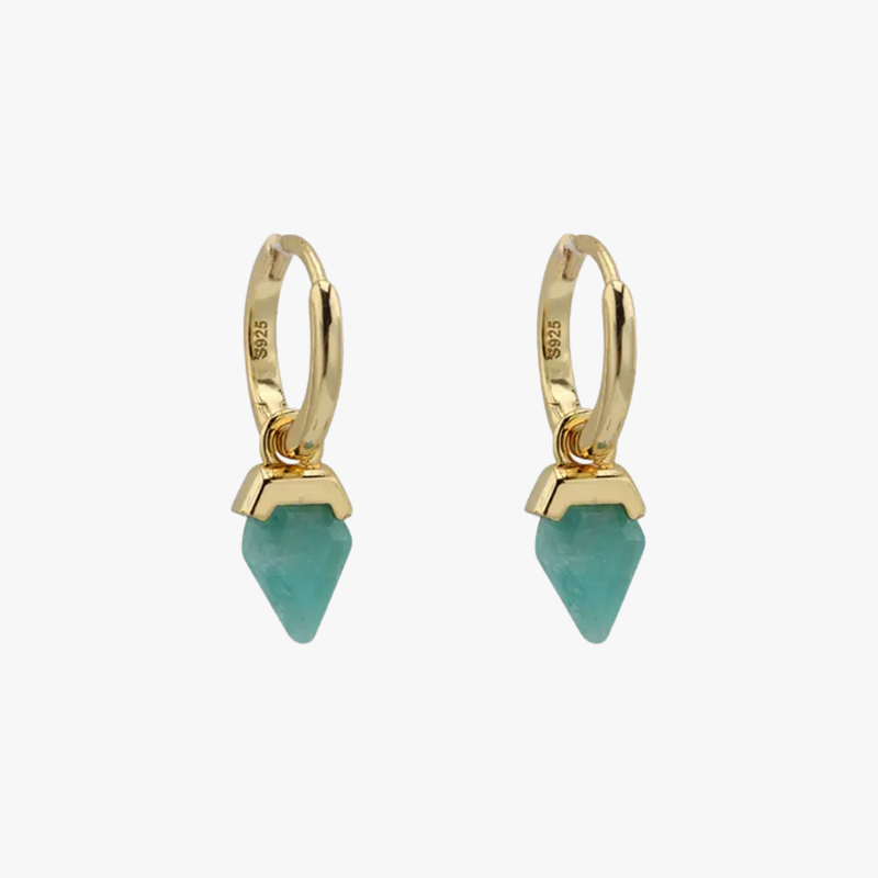 Pendientes Destello Amazónico – Amazonita