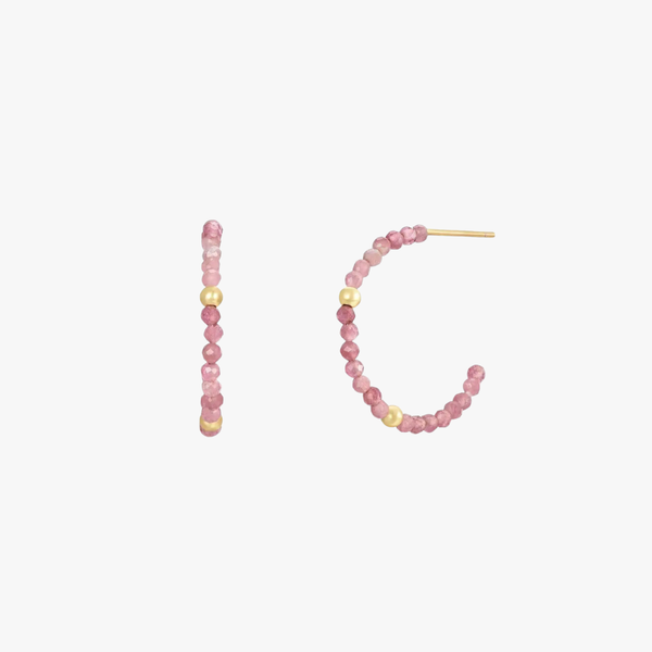 Pendientes Rosa Esencial – Turmalina Rosa