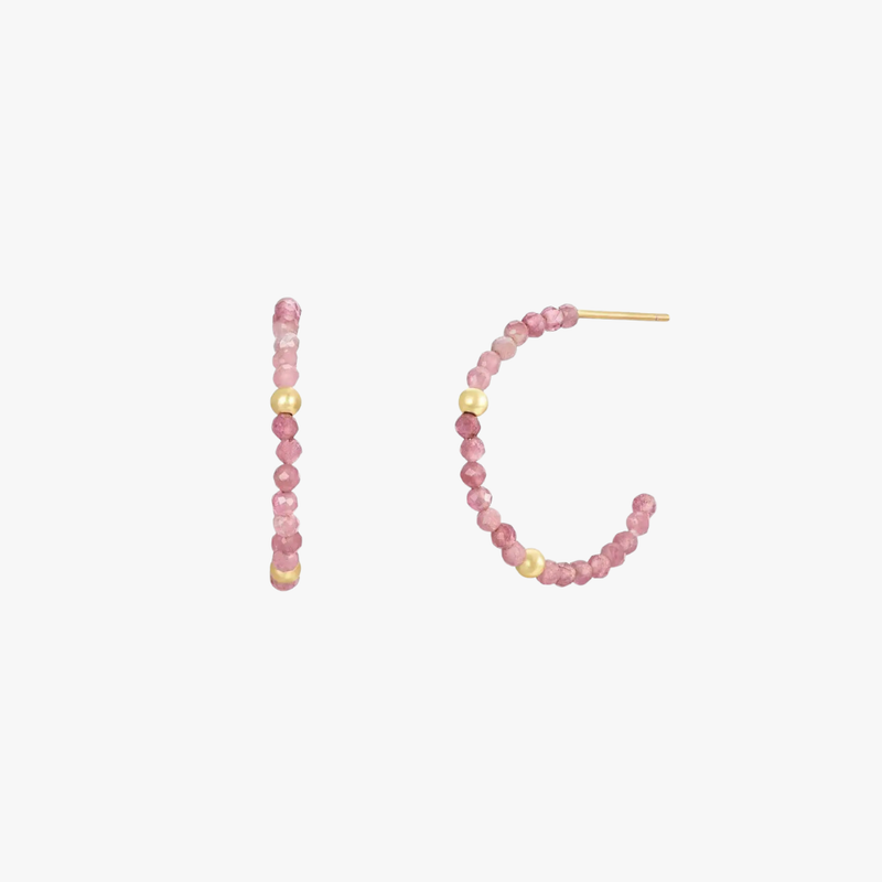 Pendientes Rosa Esencial – Turmalina Rosa